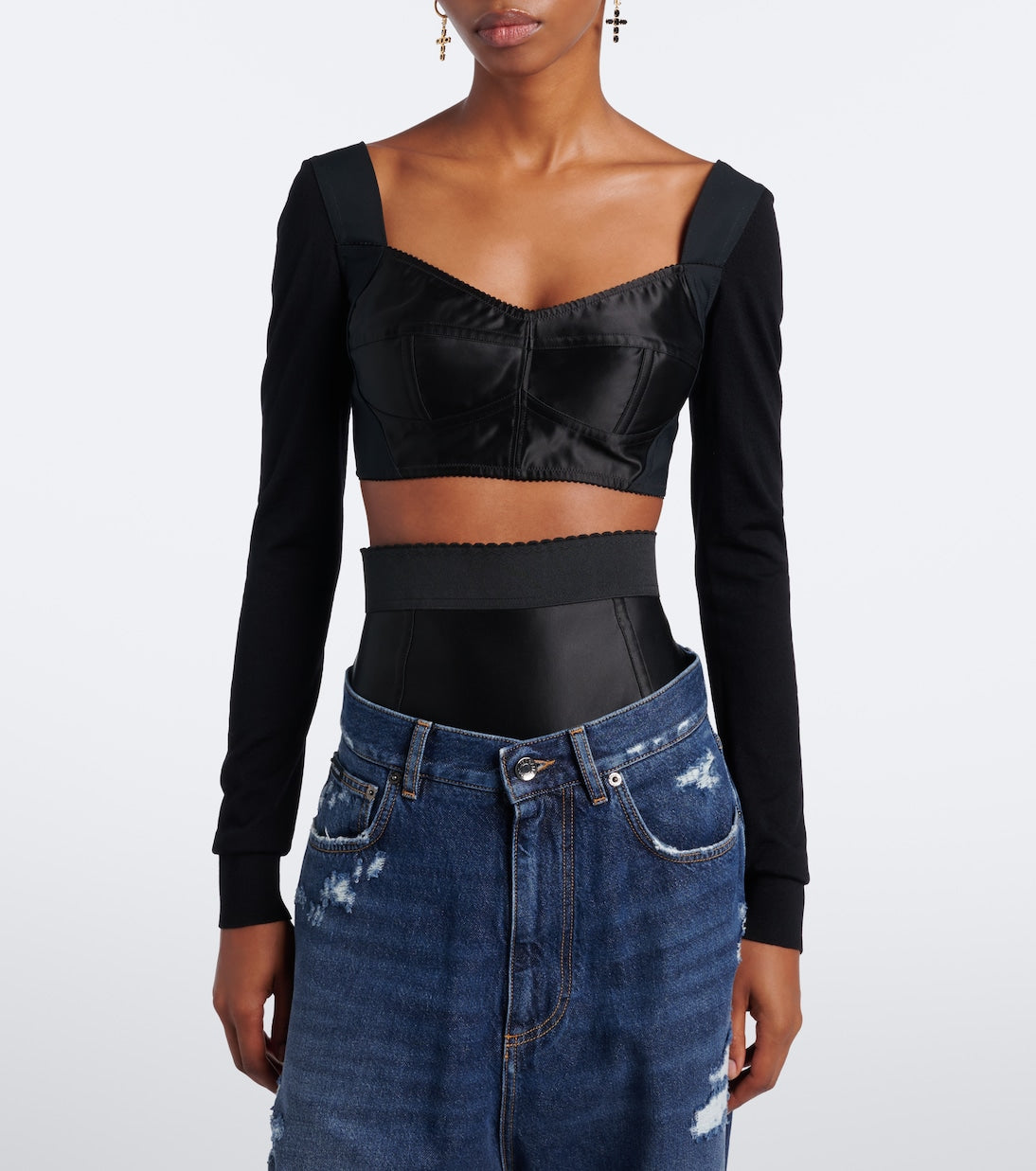 Dolce&Gabbana - Satin crop top