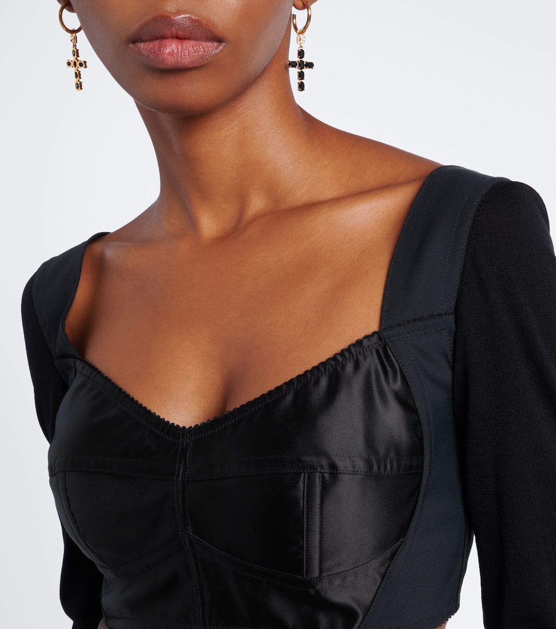 Dolce&Gabbana - Satin crop top