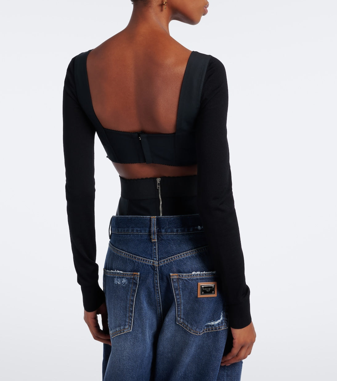 Dolce&Gabbana - Satin crop top