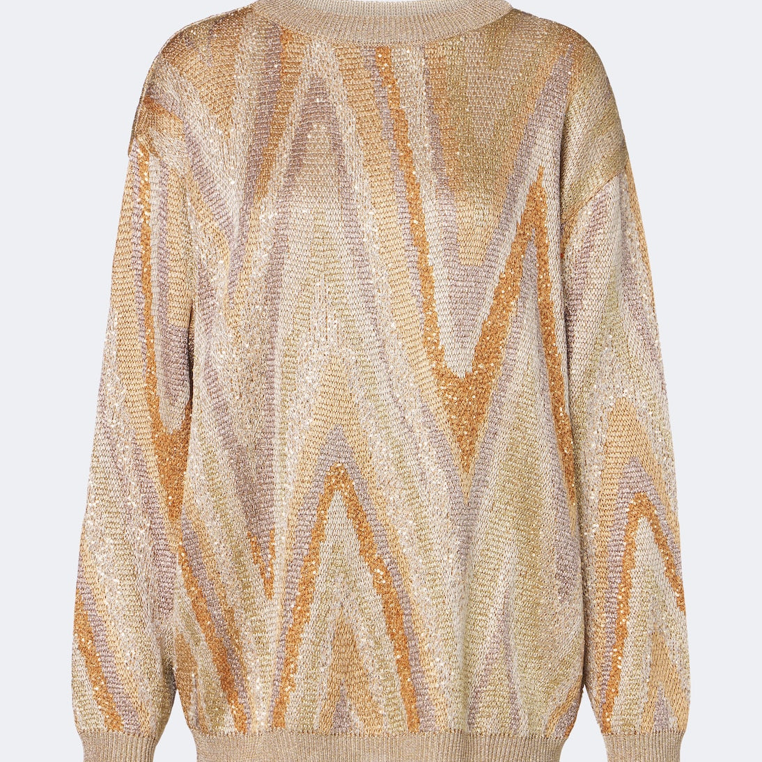 Missoni - Zigzag sequined lamé sweater