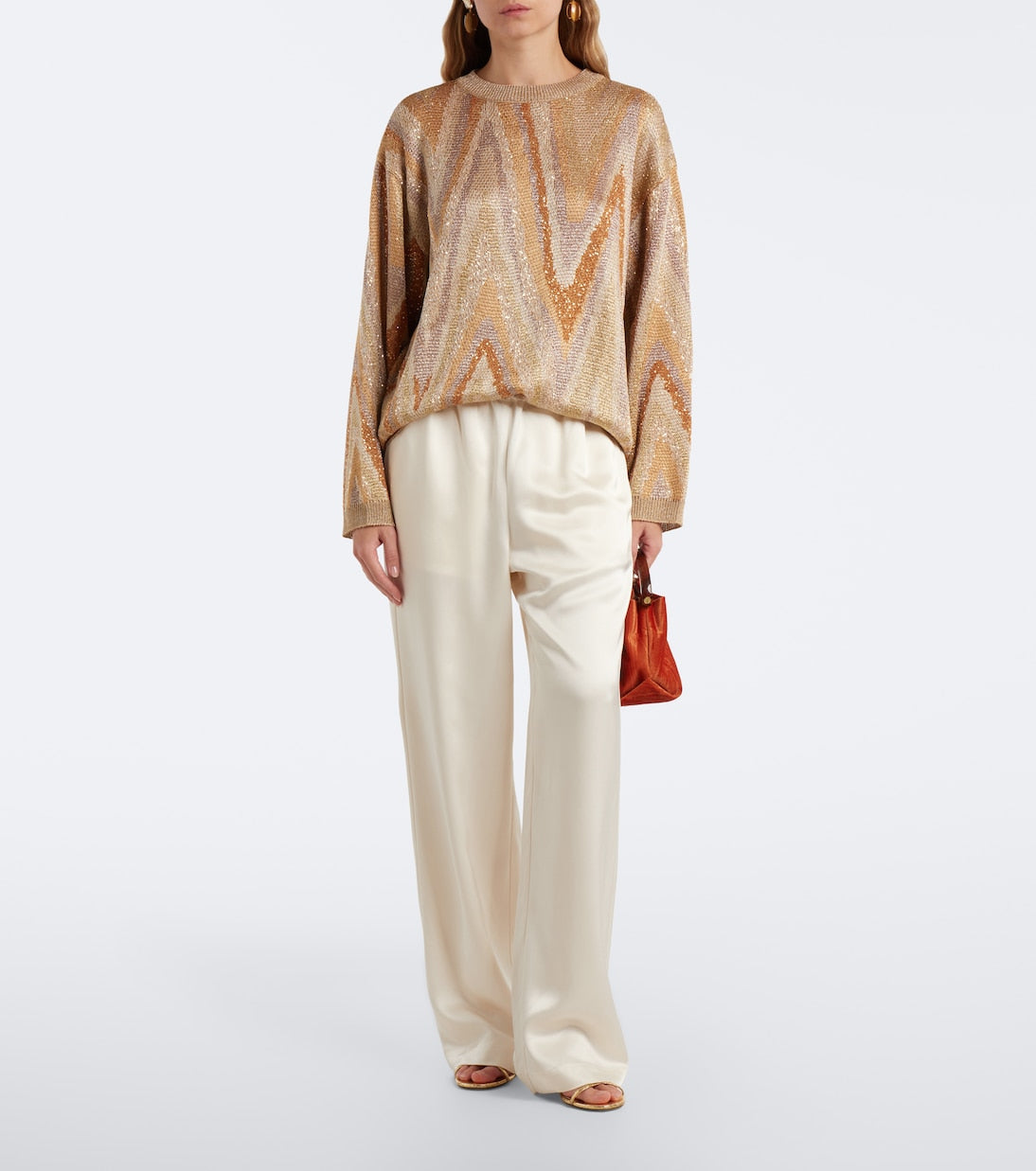 Missoni - Zigzag sequined lamé sweater