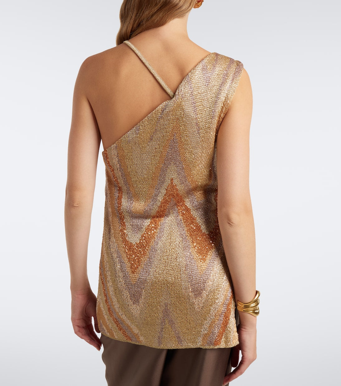 Missoni - Zigzag sequined lamé top