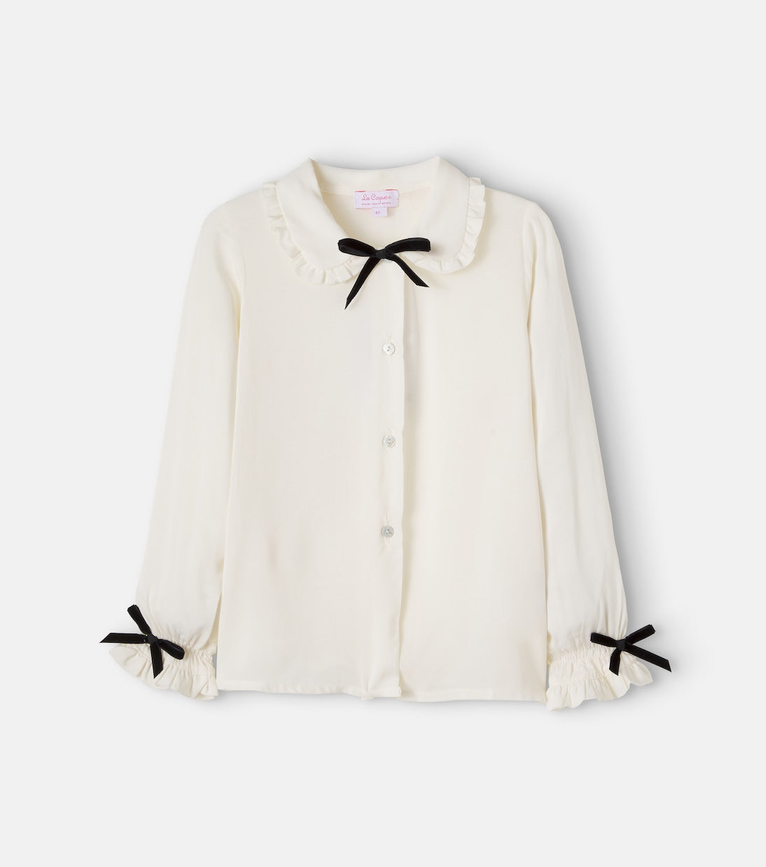 La Coqueta - Betty bow-detail ruffled blouse