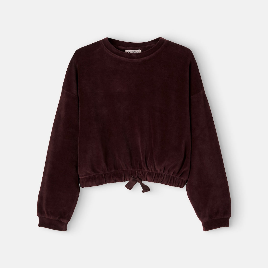 Cozmo - Fara cotton-blend velvet sweatshirt