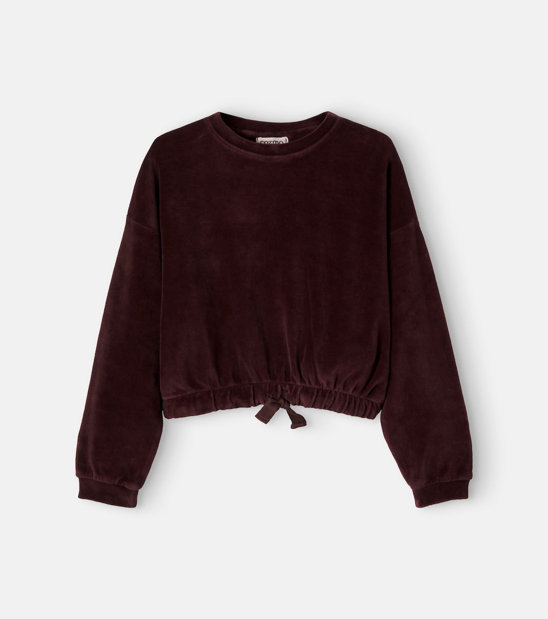 Cozmo - Fara cotton-blend velvet sweatshirt