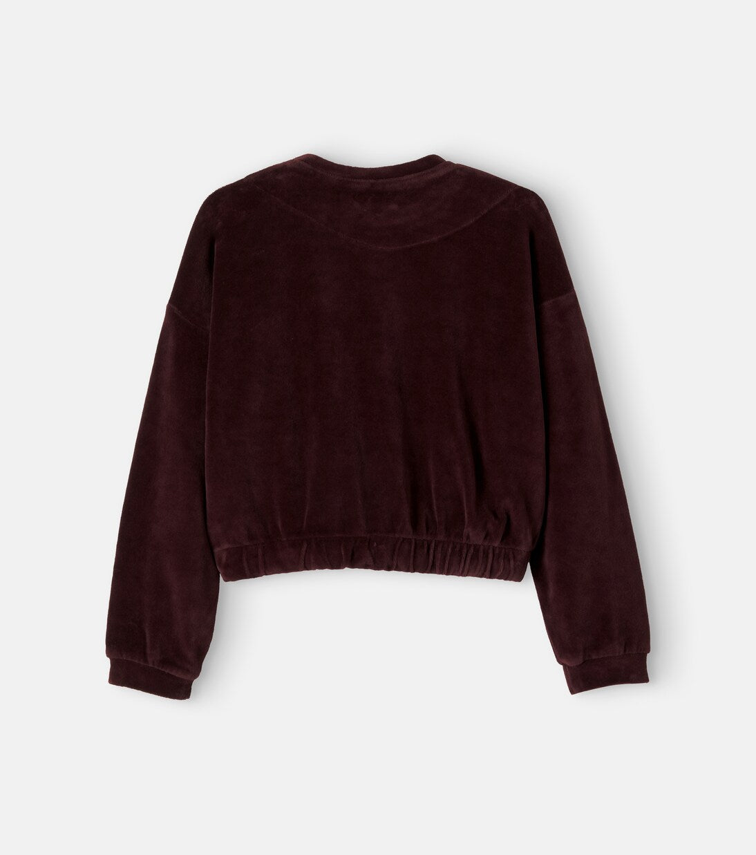 Cozmo - Fara cotton-blend velvet sweatshirt