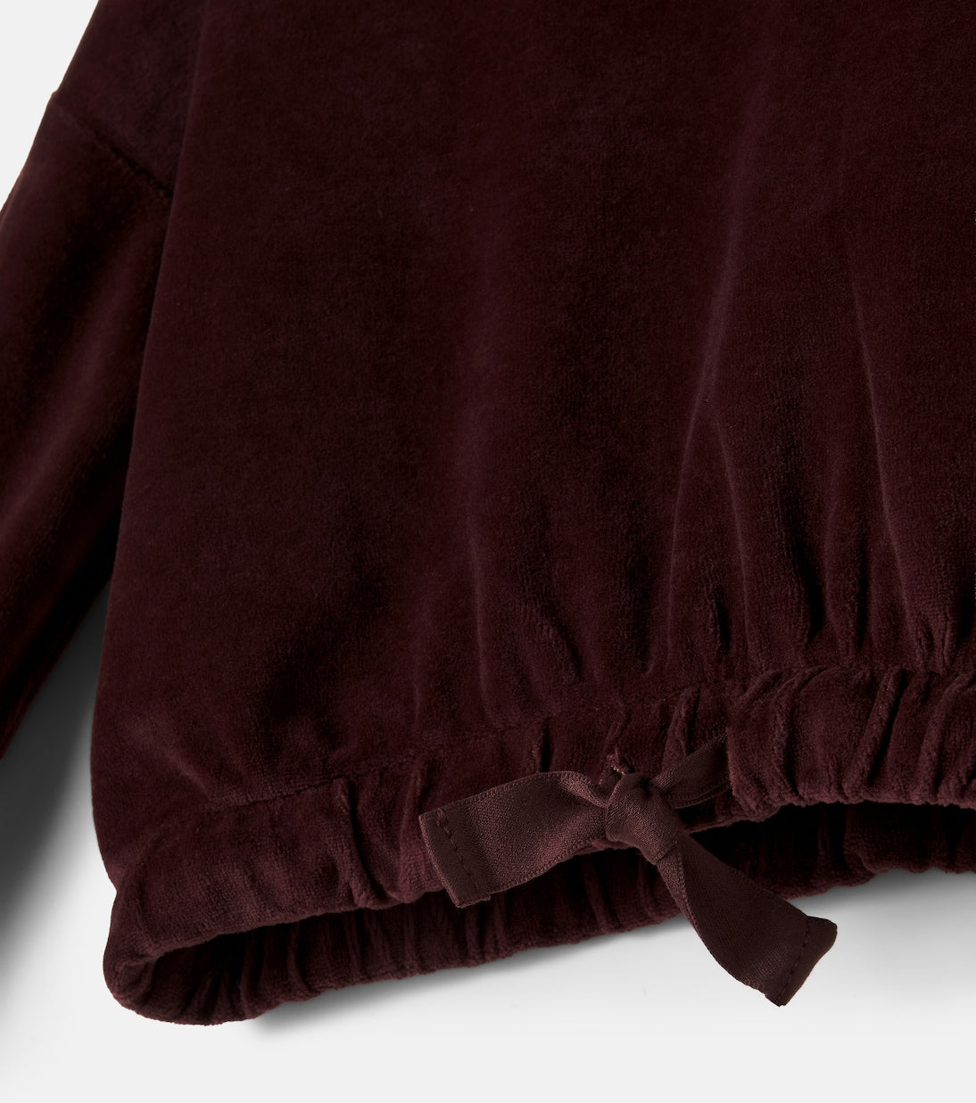 Cozmo - Fara cotton-blend velvet sweatshirt