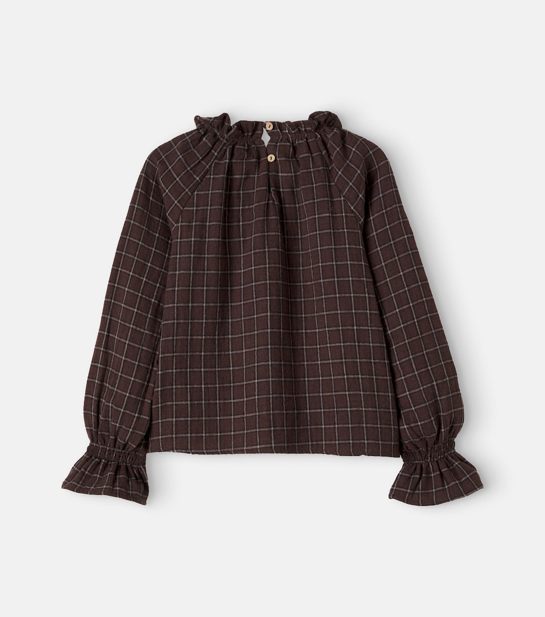 Cozmo - Artis ruffled cotton flannel top