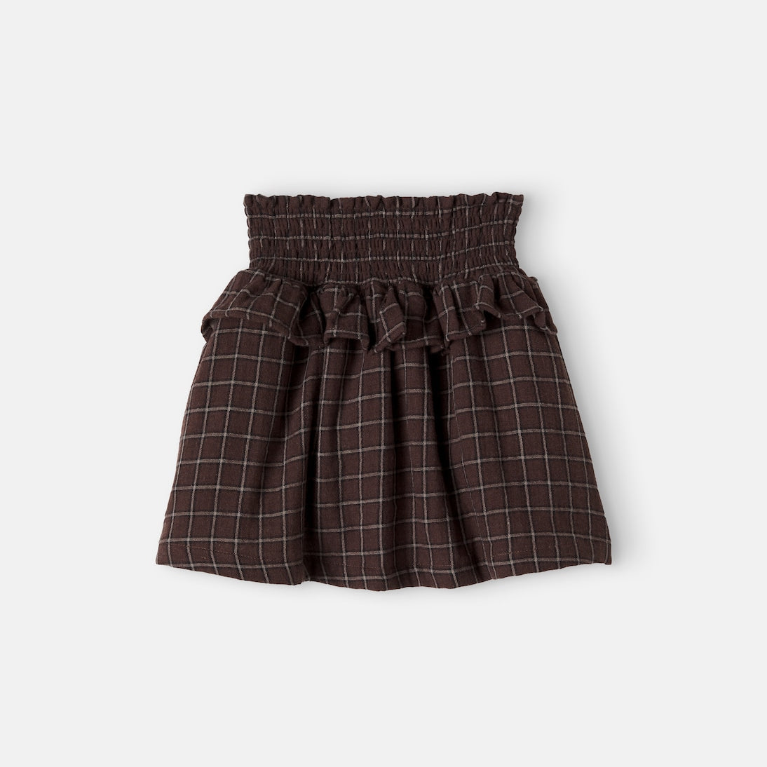 Cozmo - Baia checked cotton flannel skirt