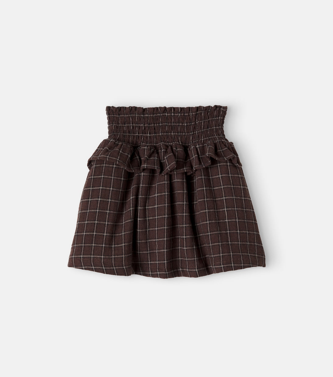 Cozmo - Baia checked cotton flannel skirt