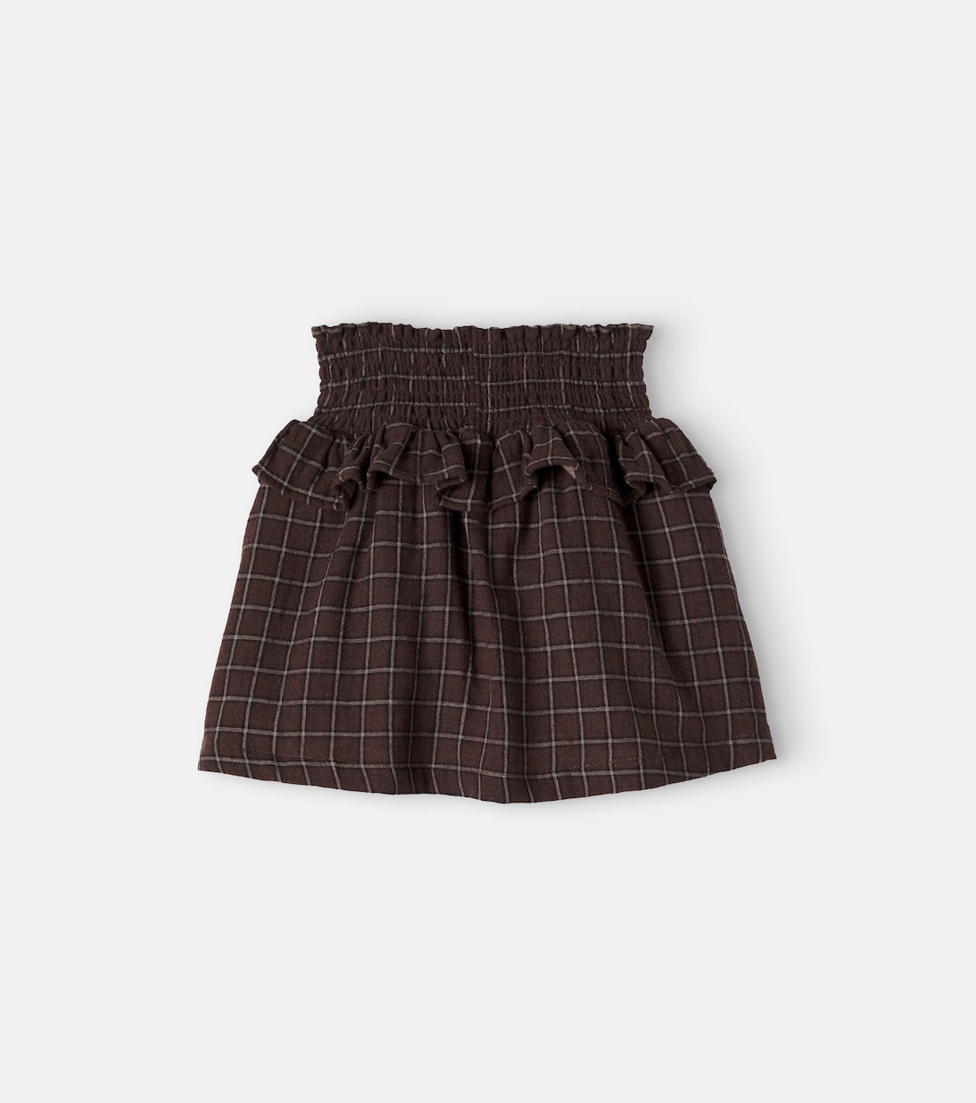 Cozmo - Baia checked cotton flannel skirt