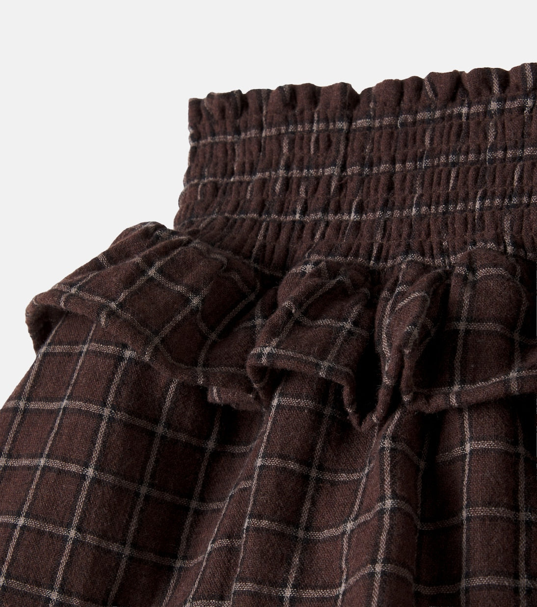 Cozmo - Baia checked cotton flannel skirt