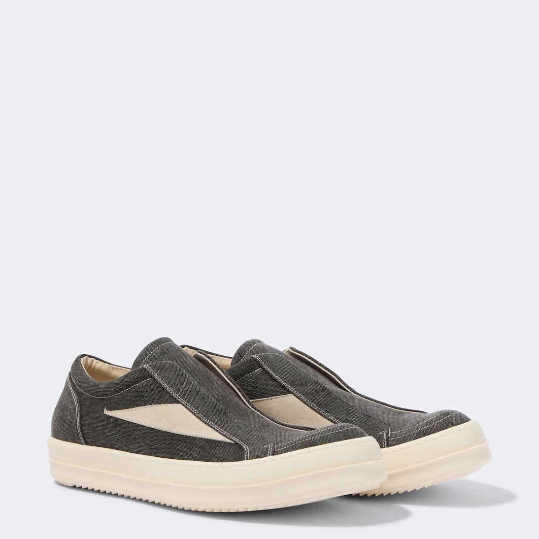 Rick Owens - DRKSHDW suede-trimmed slip-on shoes