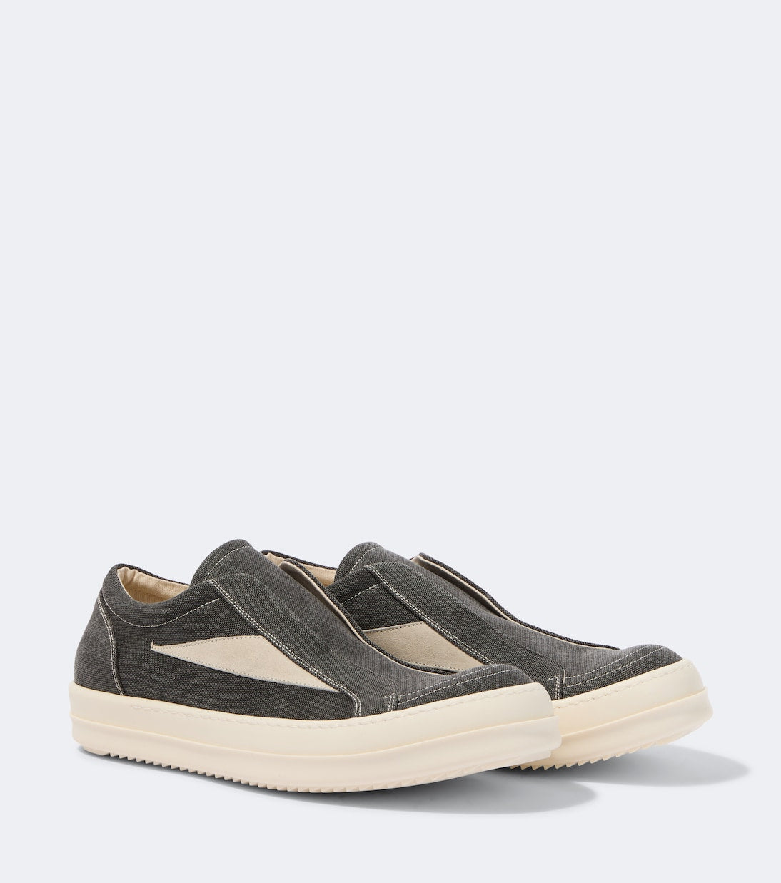 Rick Owens - DRKSHDW suede-trimmed slip-on shoes