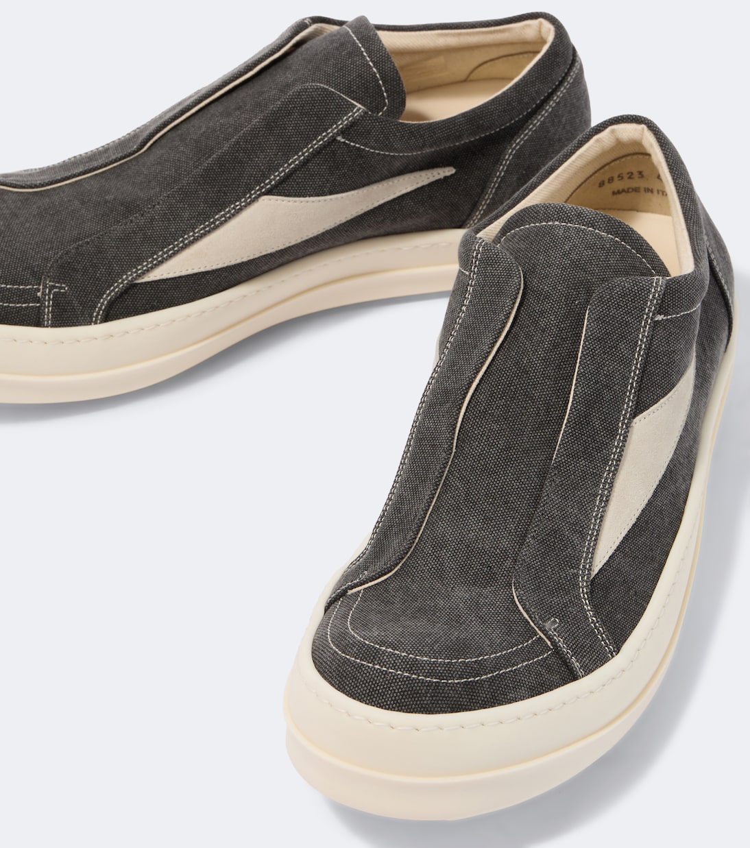 Rick Owens - DRKSHDW suede-trimmed slip-on shoes