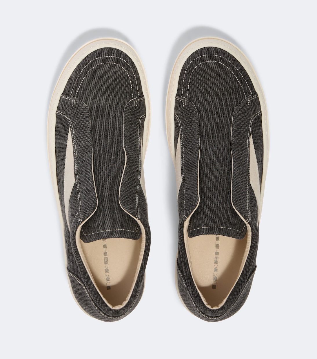 Rick Owens - DRKSHDW suede-trimmed slip-on shoes