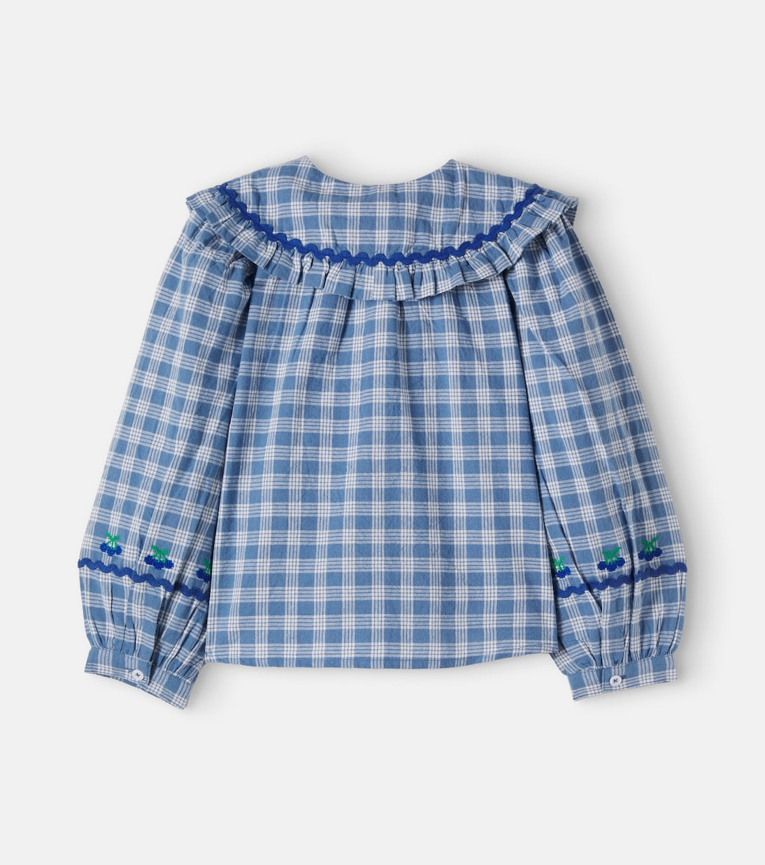 Emile et Ida - Bow-detail checked cotton shirt