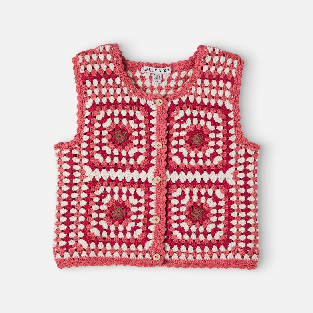 Emile et Ida - Crochet cotton vest
