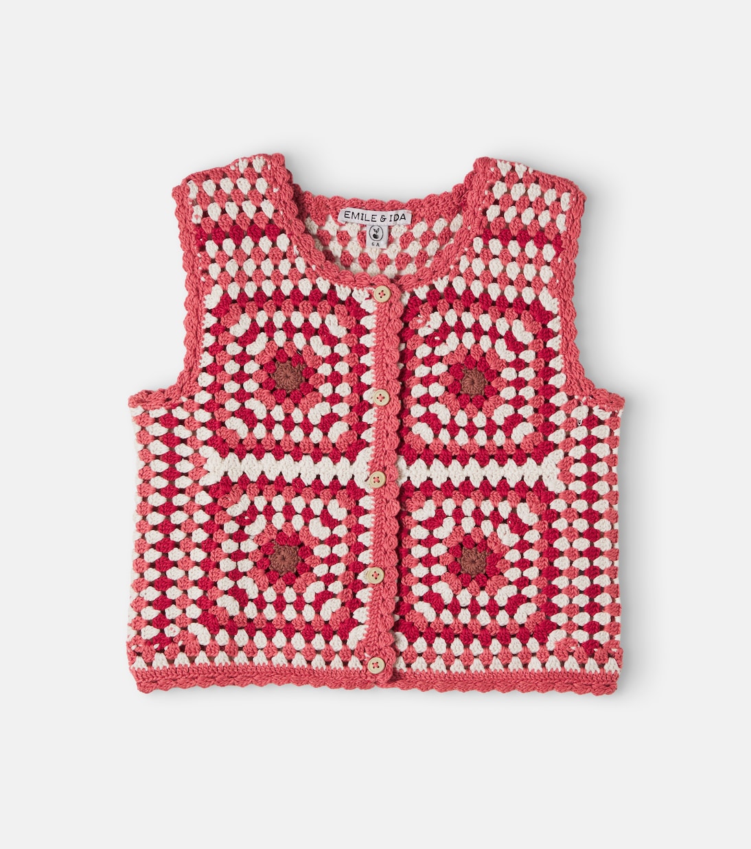 Emile et Ida - Crochet cotton vest
