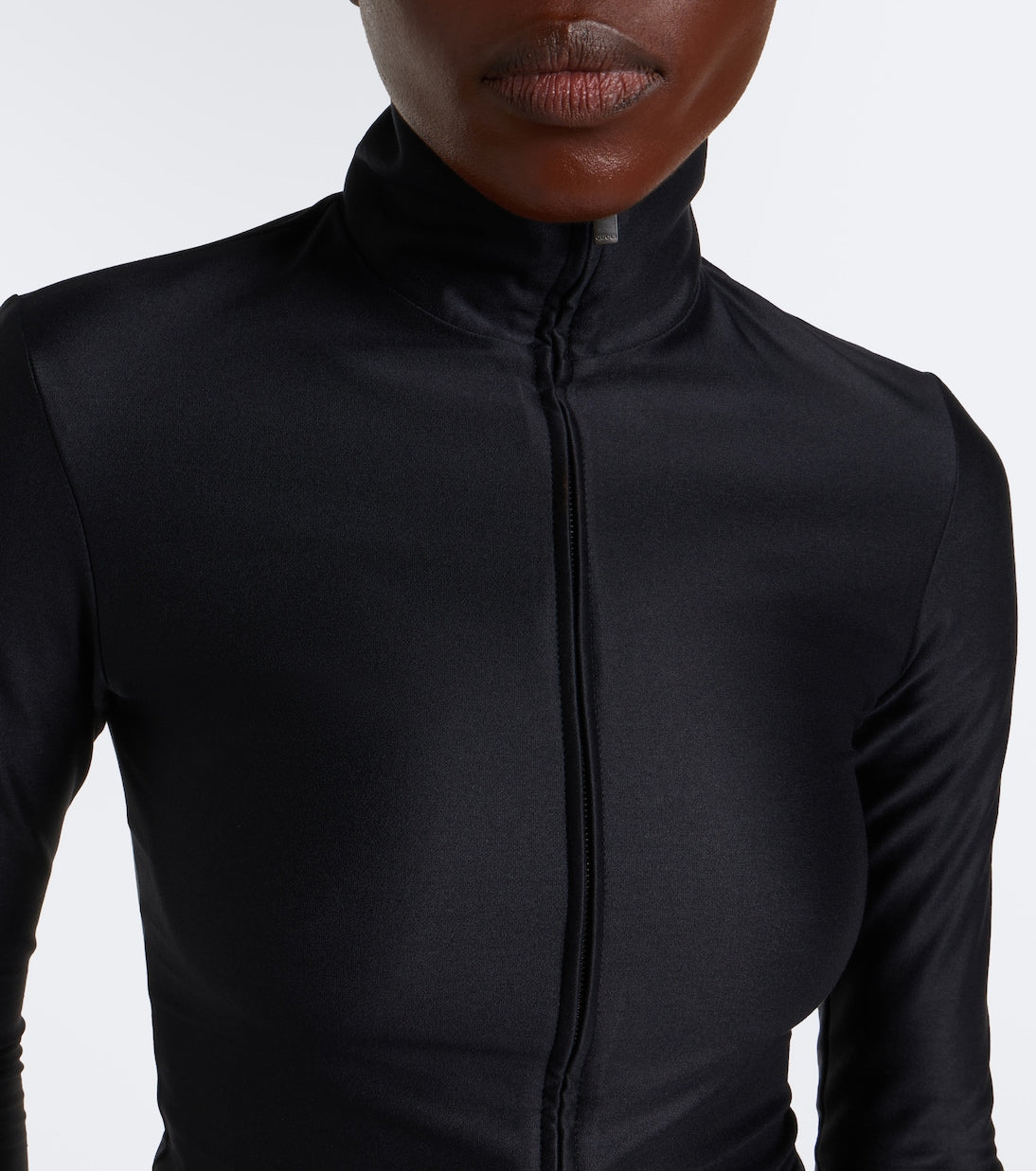 Gucci - Silk-blend zip-up top