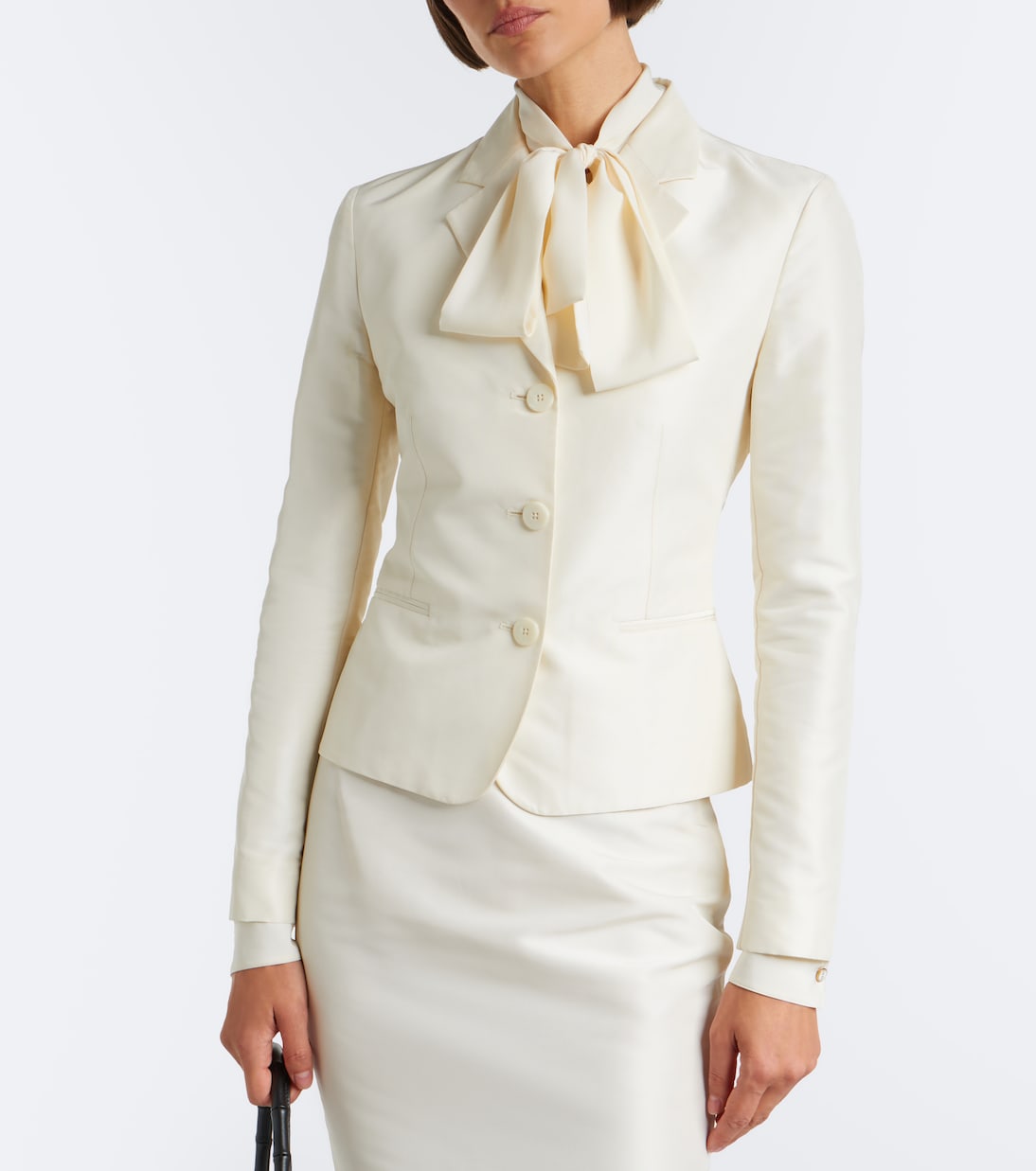 Gucci - Single-breasted silk faille blazer