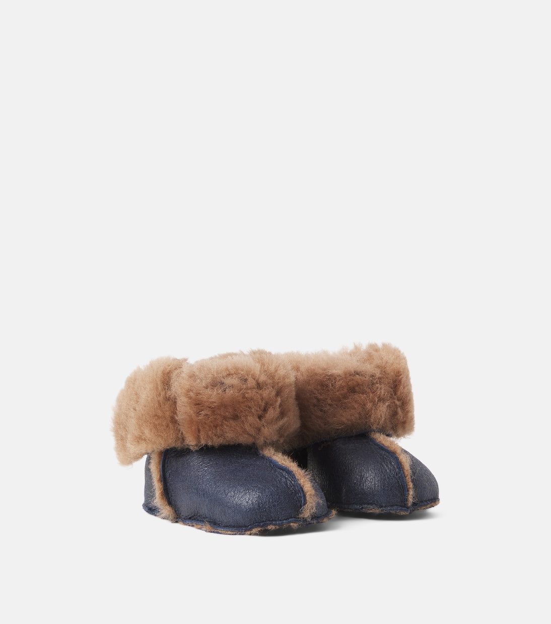 Pom d'Api - Baby shearling-lined leather booties