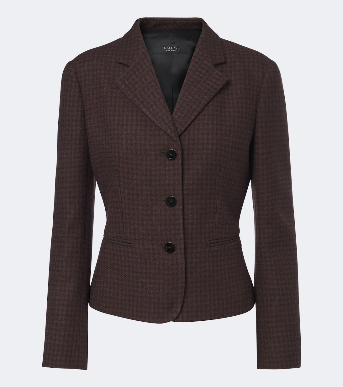 Gucci - Houndstooth wool-blend blazer