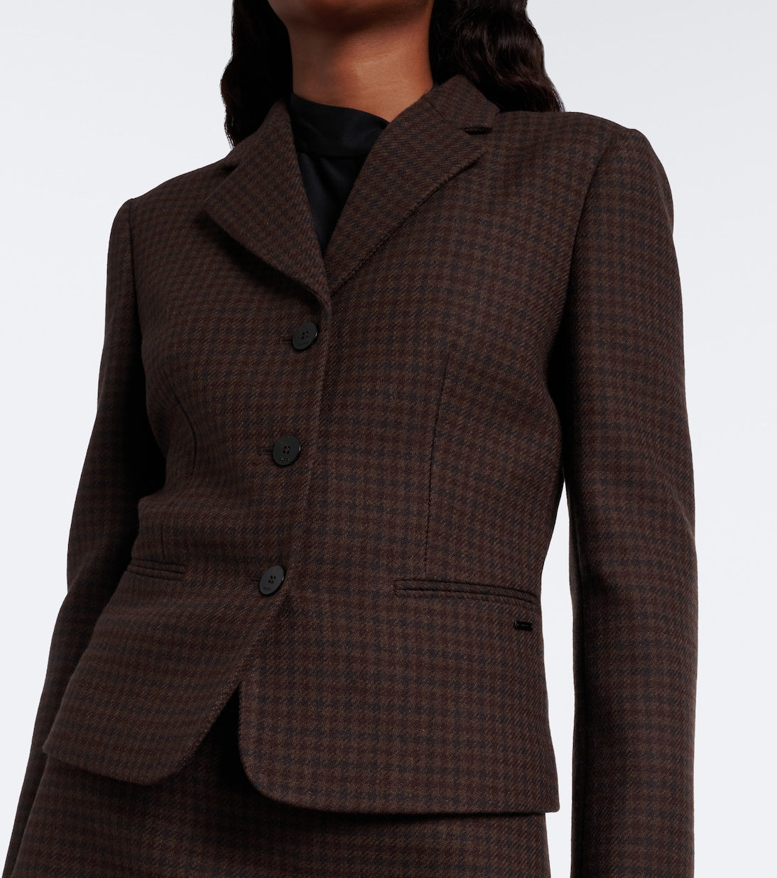 Gucci - Houndstooth wool-blend blazer