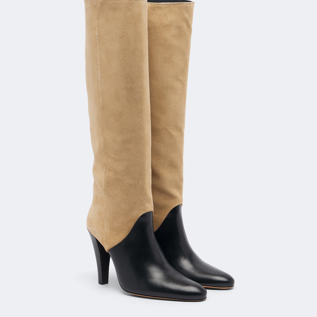 JUDE - Edita leather and suede knee-high boots