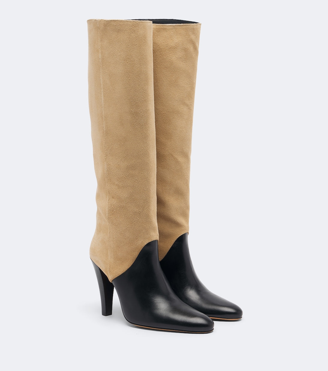 JUDE - Edita leather and suede knee-high boots