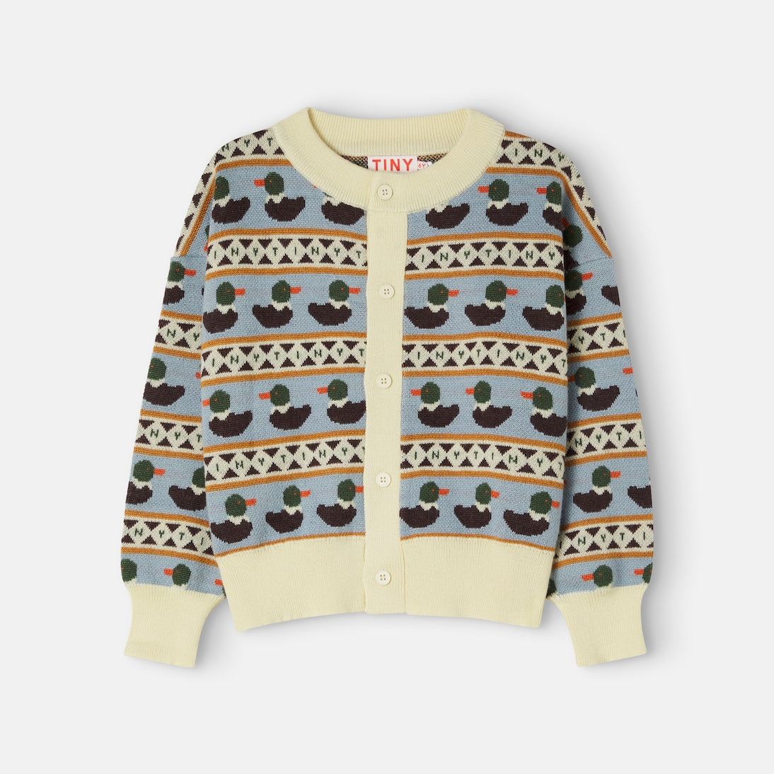 Tinycottons - Intarsia wool-blend cardigan
