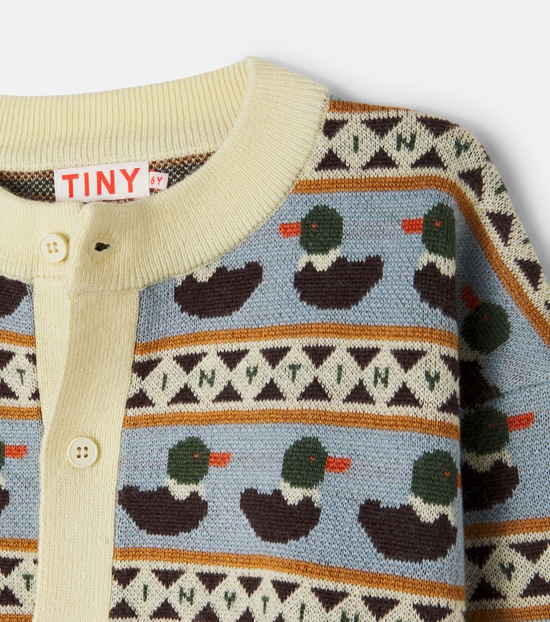 Tinycottons - Intarsia wool-blend cardigan