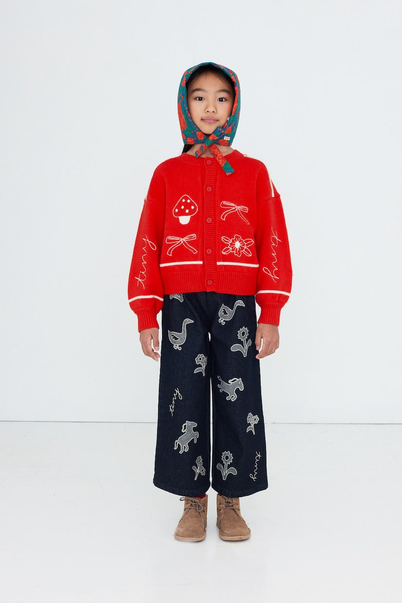 Tinycottons - Embroidered wool cardigan