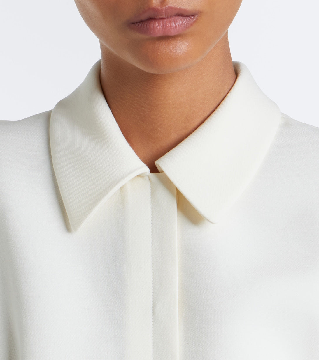 Fendi - Belted wool and silk midi dress