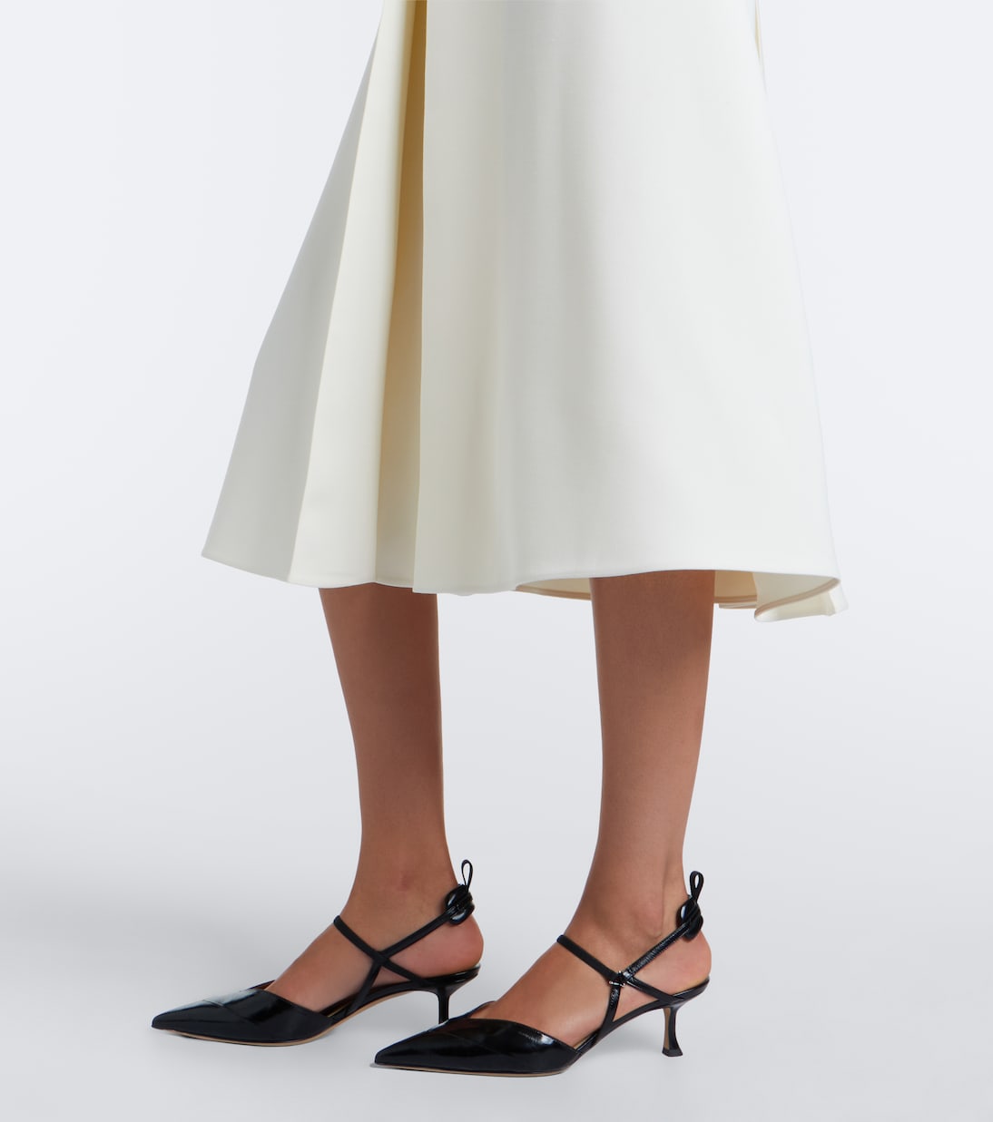 Fendi - Belted wool and silk midi dress
