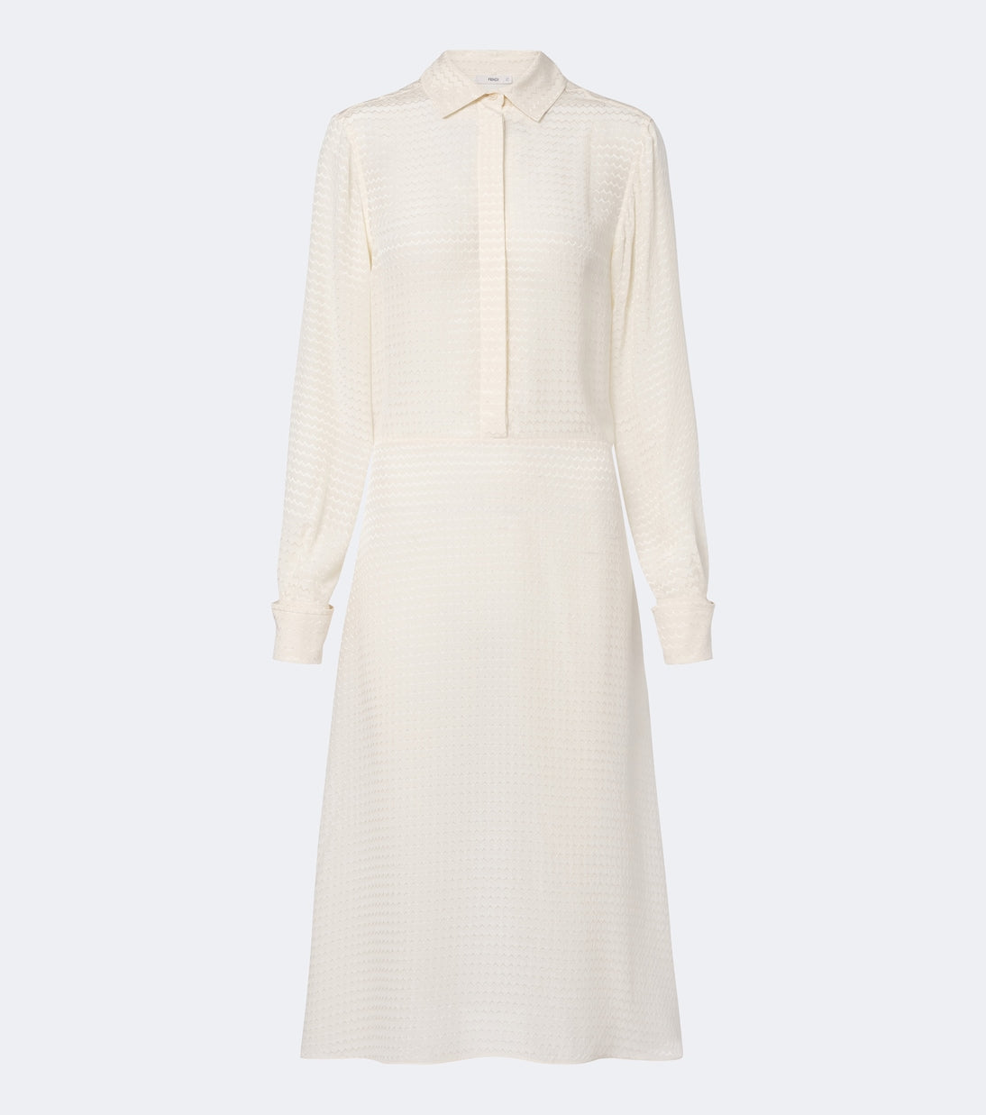 Fendi - Chevron jacquard silk midi dress