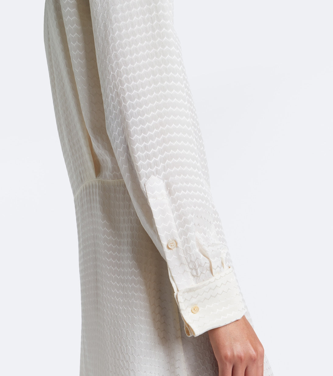 Fendi - Chevron jacquard silk midi dress