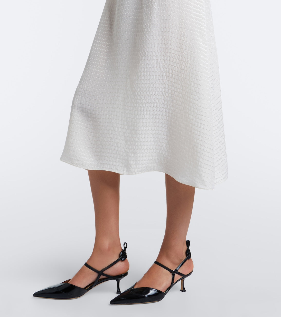 Fendi - Chevron jacquard silk midi dress