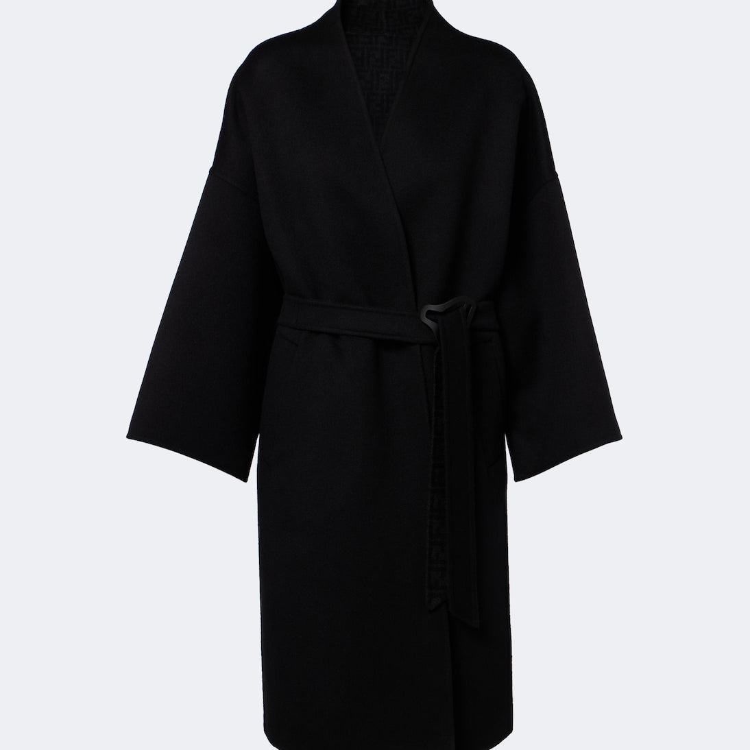Fendi - Belted wool and silk coat