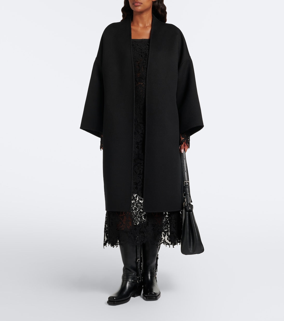 Fendi - Belted wool and silk coat