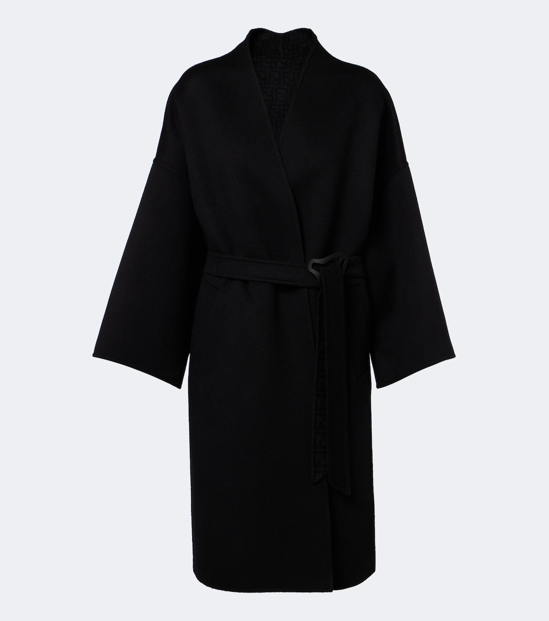 Fendi - Belted wool and silk coat