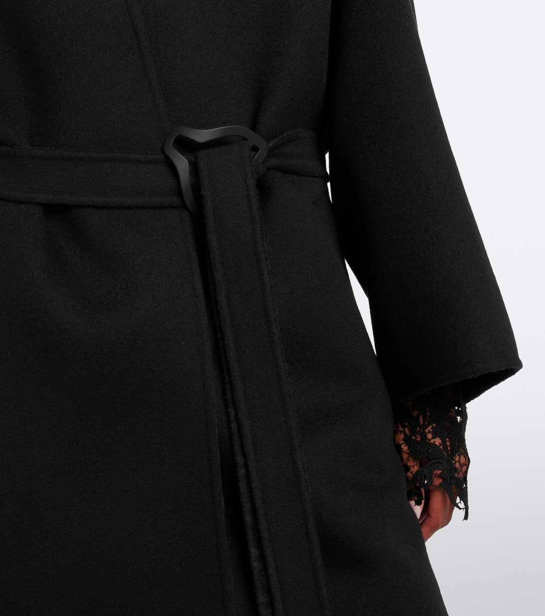 Fendi - Belted wool and silk coat