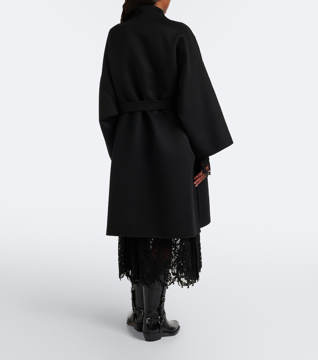 Fendi - Belted wool and silk coat