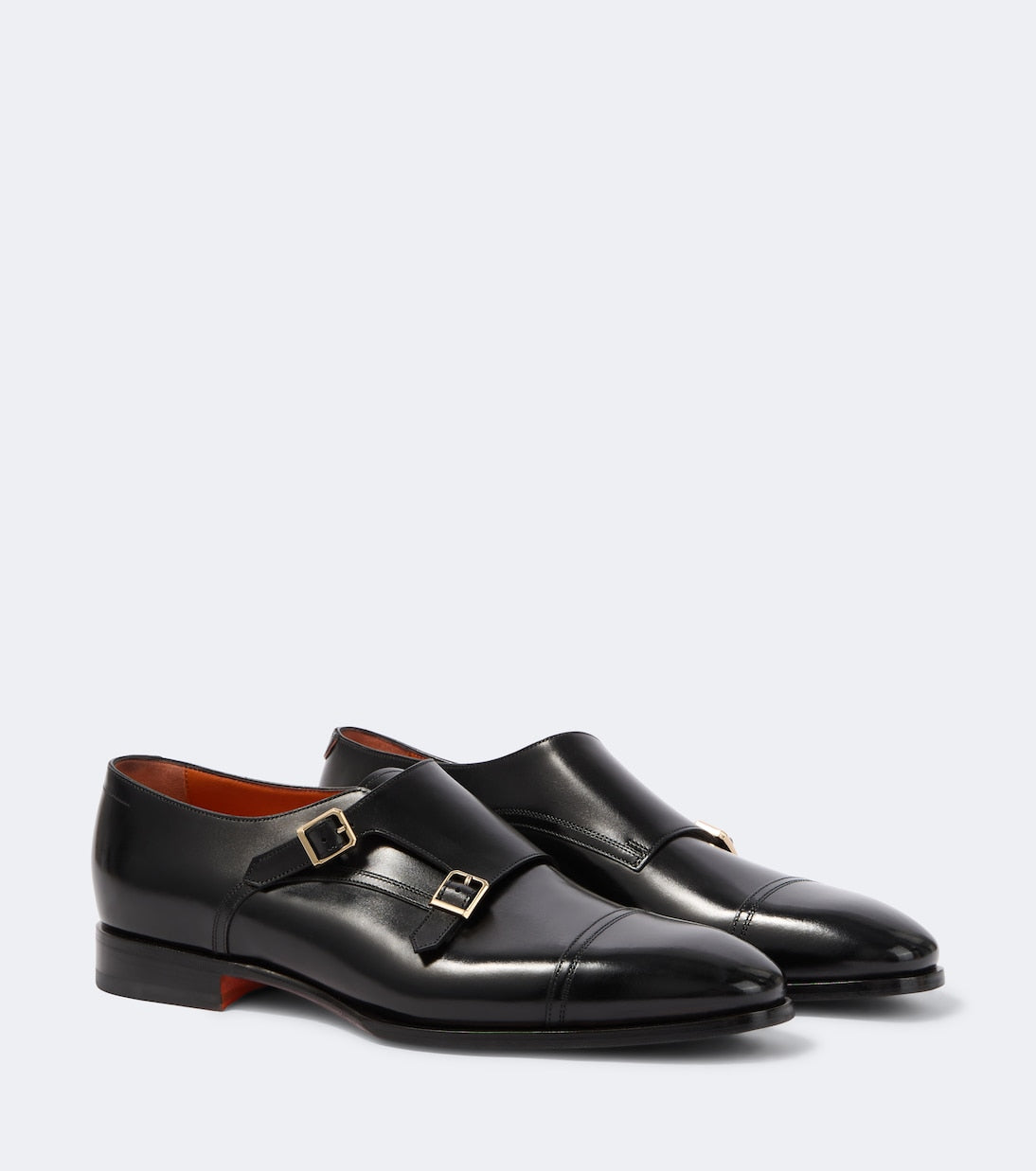 Santoni - Leather monk strap shoes
