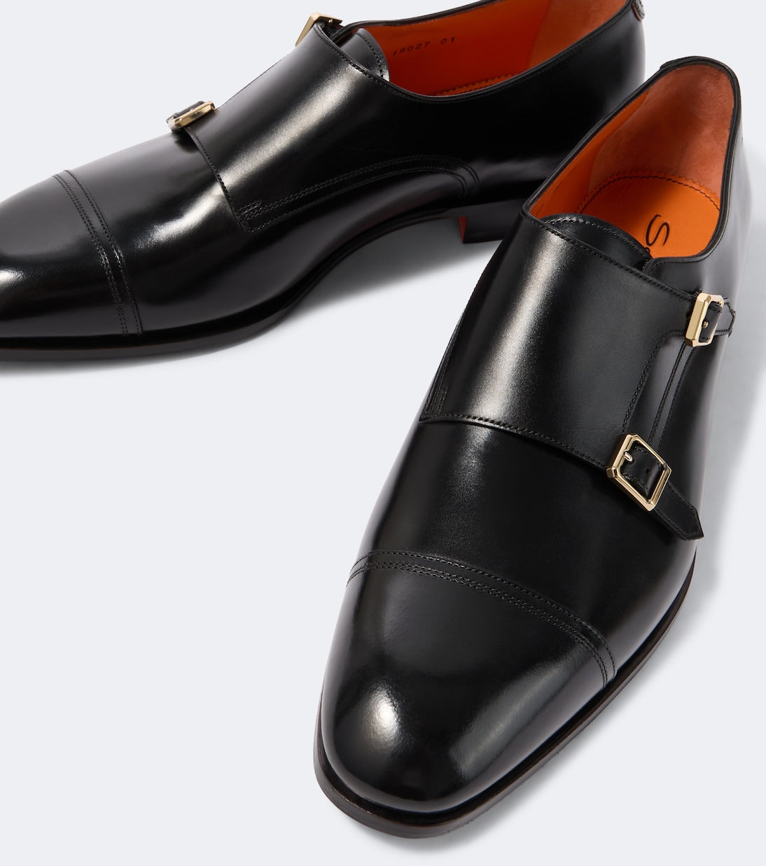 Santoni - Leather monk strap shoes