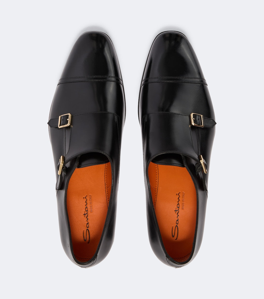 Santoni - Leather monk strap shoes