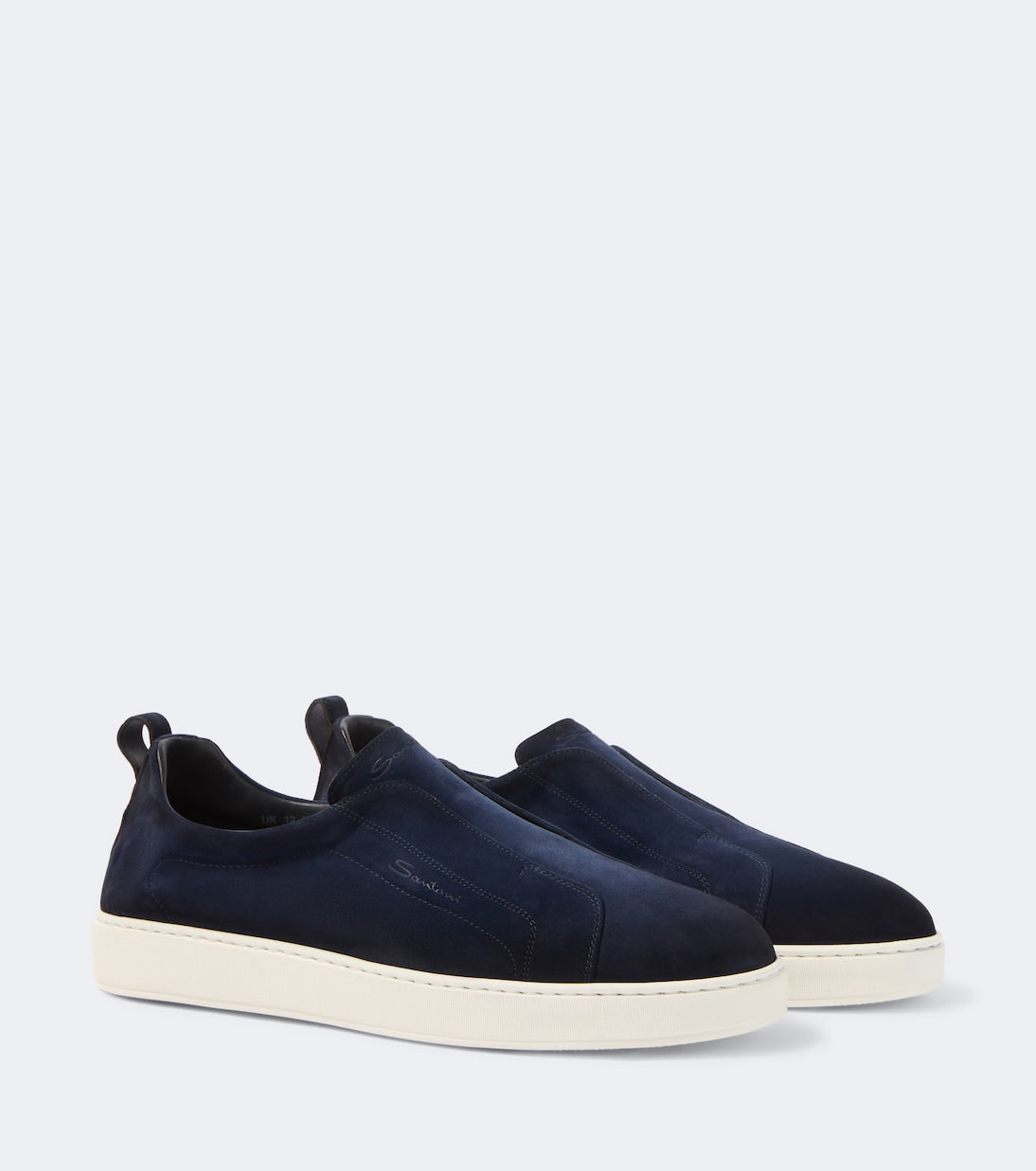 Santoni - Suede slip-on sneakers