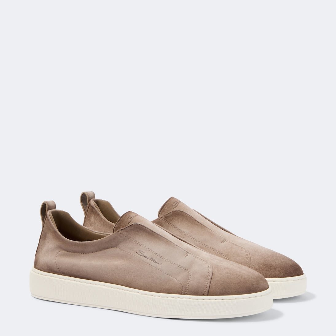 Santoni - Victory suede slip-on shoes