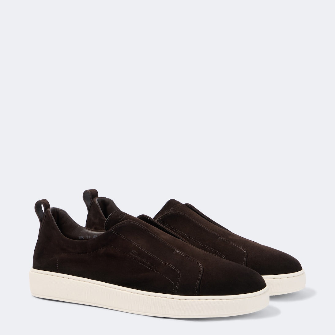 Santoni - Suede slip-on sneakers