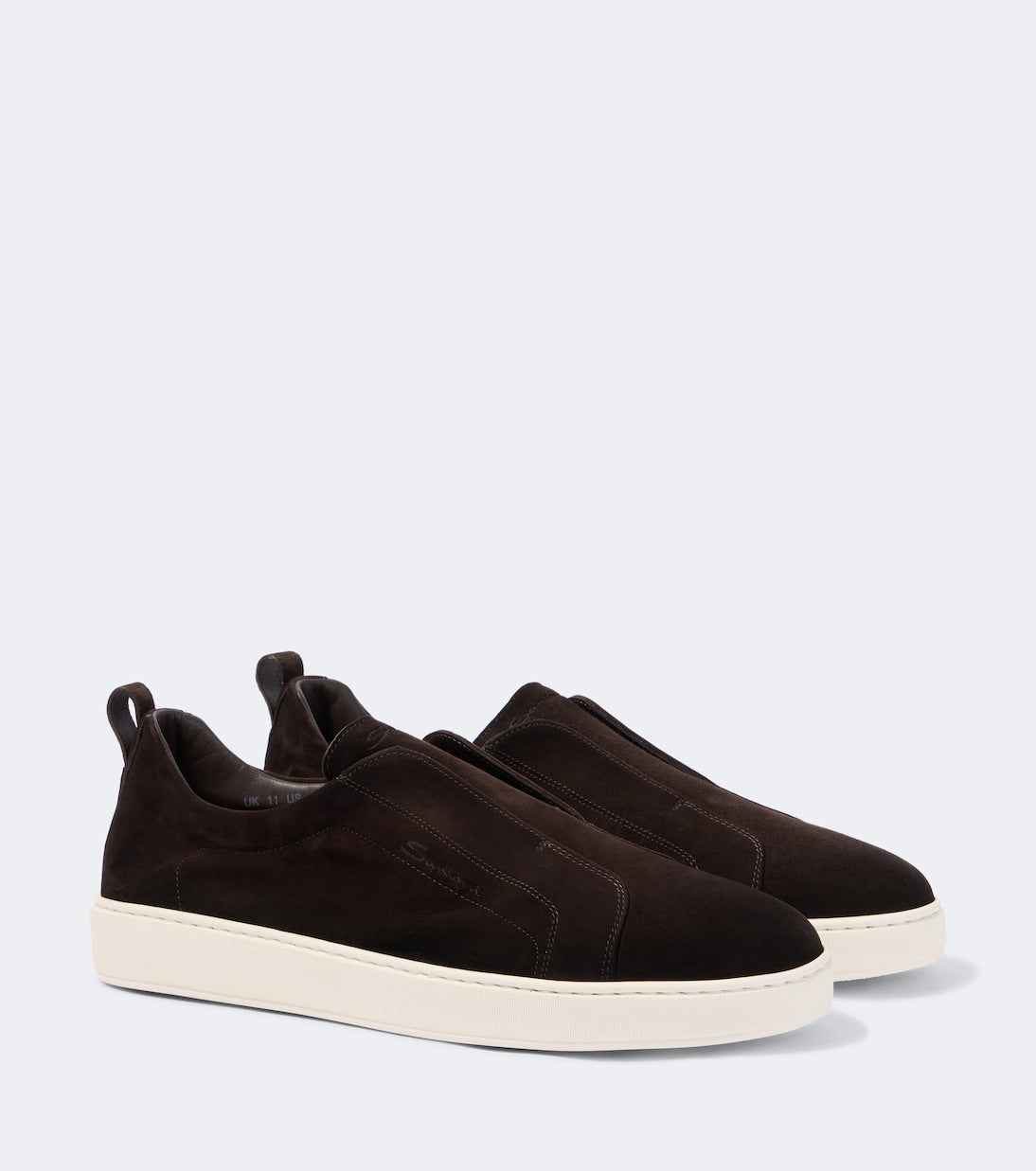 Santoni - Suede slip-on sneakers